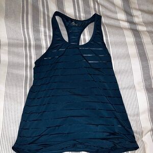 ZYIA Dark Blue Striped Tank Top
